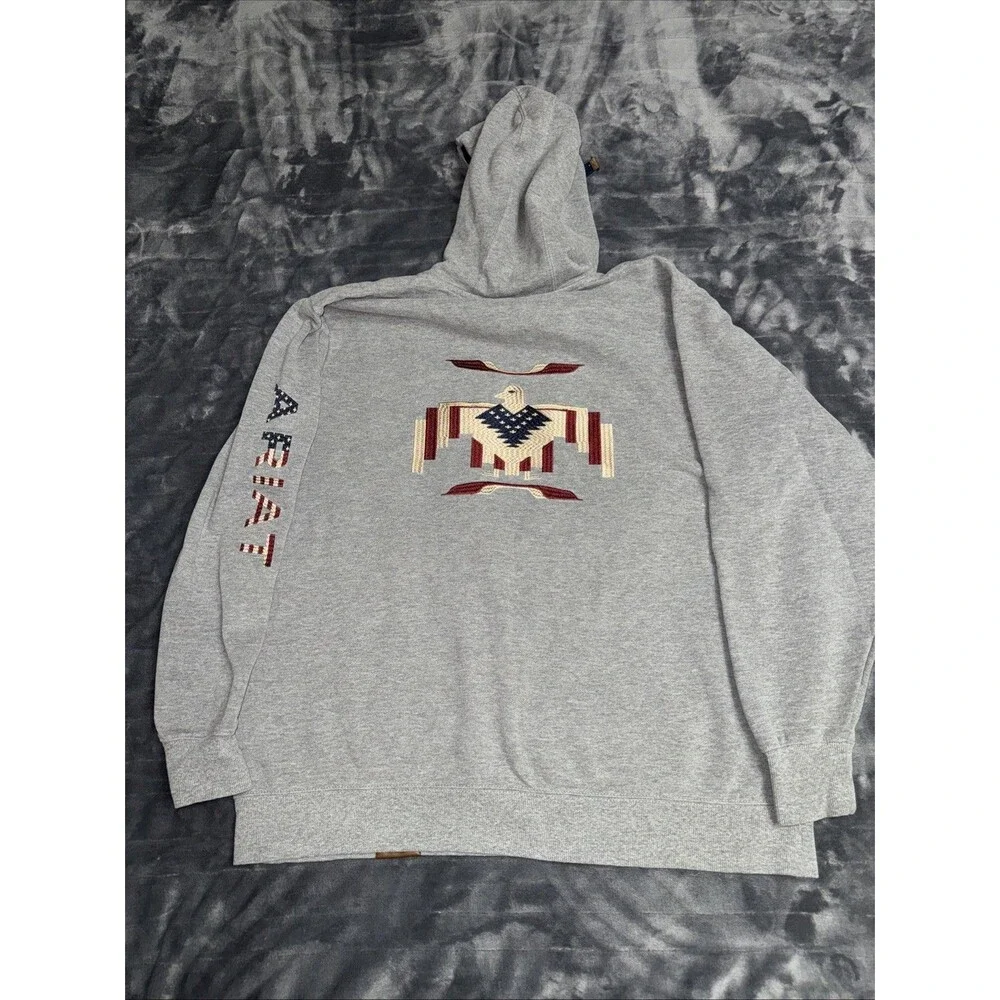 Ariat Ladies Heather Grey Thunderbird Chimayo Hoodie Size XXLarge Nice